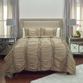 Rizzy Home | BQ4251 | 106"x92" Brown/Neutral/Yellow Solid with Texture Quilt