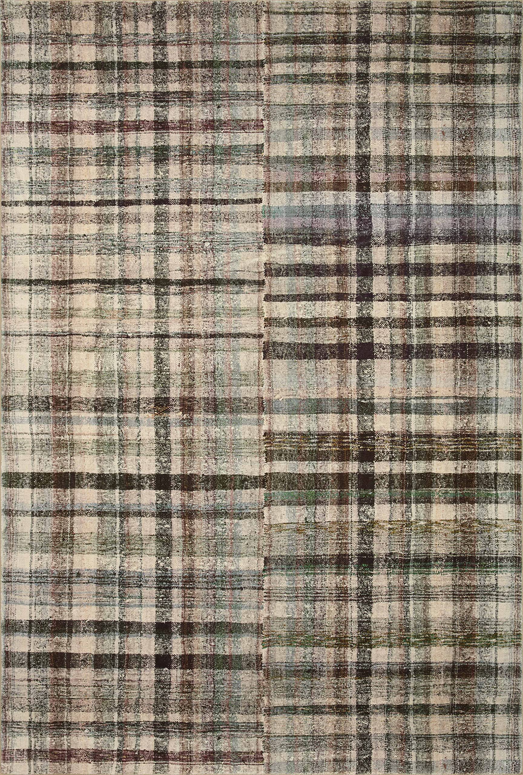 Loloi Chris Loves Julia X Humphrey Collection, Forest & Multi 2' X 3'-6'' Rectangle Area Rug - Plaid Accent Rugs For Living Room