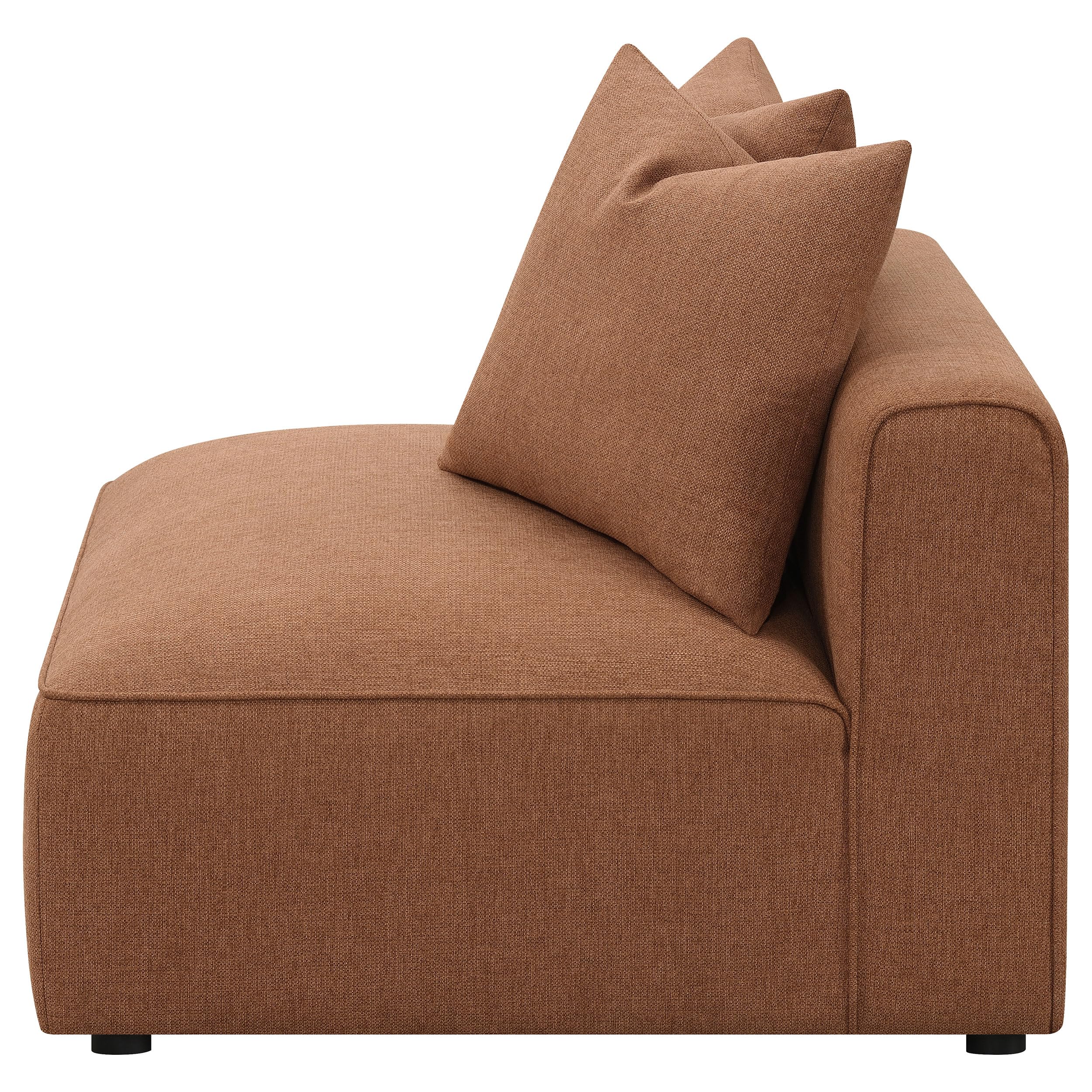 Coaster Home Furnishings Jennifer Upholstered Armless Chair Terracotta