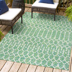 Jonathan Y Smb108L-5 Ourika Moroccan Geometric Textured Weave Indoor Outdoor Area Rug, Bohemian, Rustic, Scandinavian Easy Clean