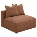 Coaster Home Furnishings Jennifer Upholstered Armless Chair Terracotta