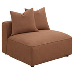 Coaster Home Furnishings Jennifer Upholstered Armless Chair Terracotta