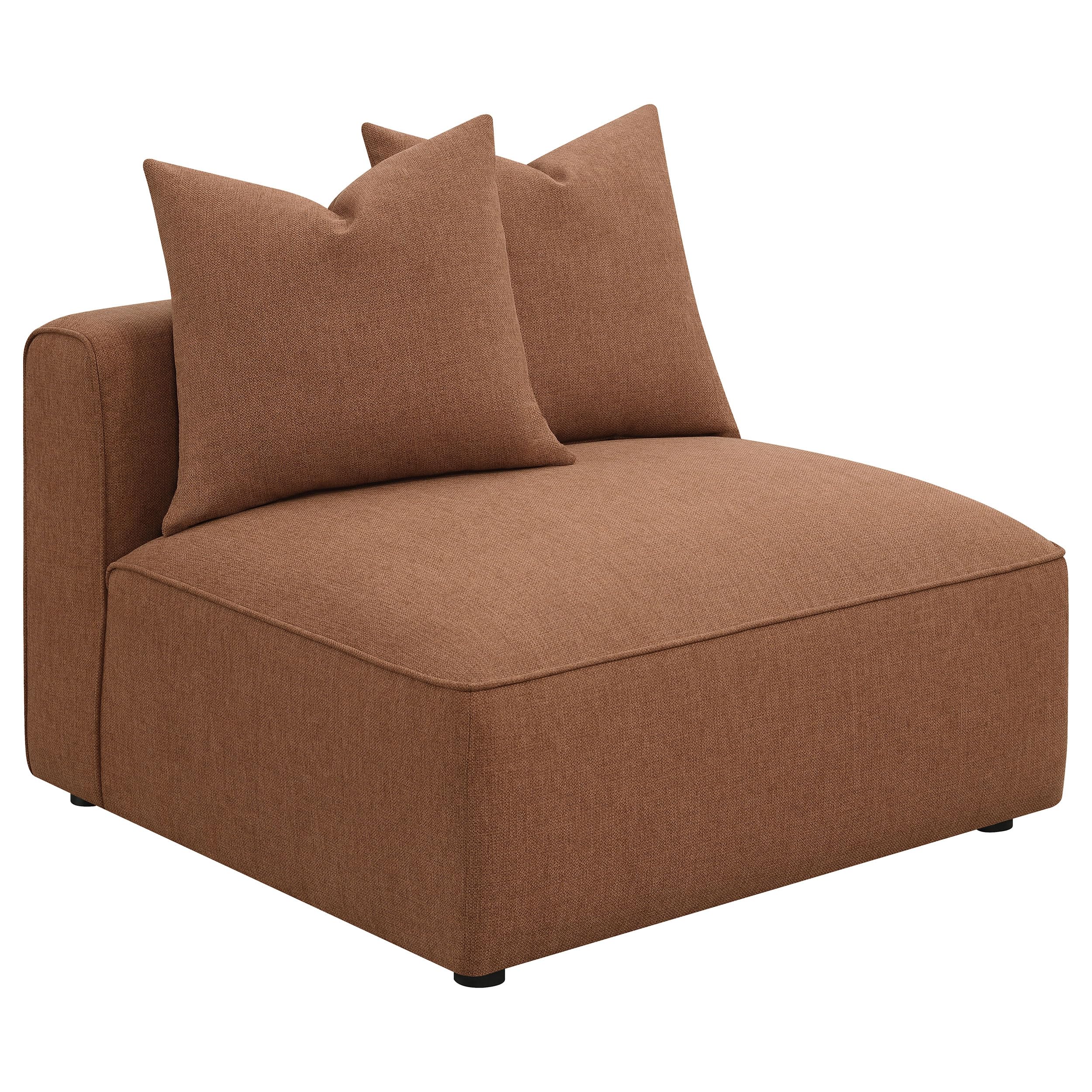 Coaster Home Furnishings Jennifer Upholstered Armless Chair Terracotta