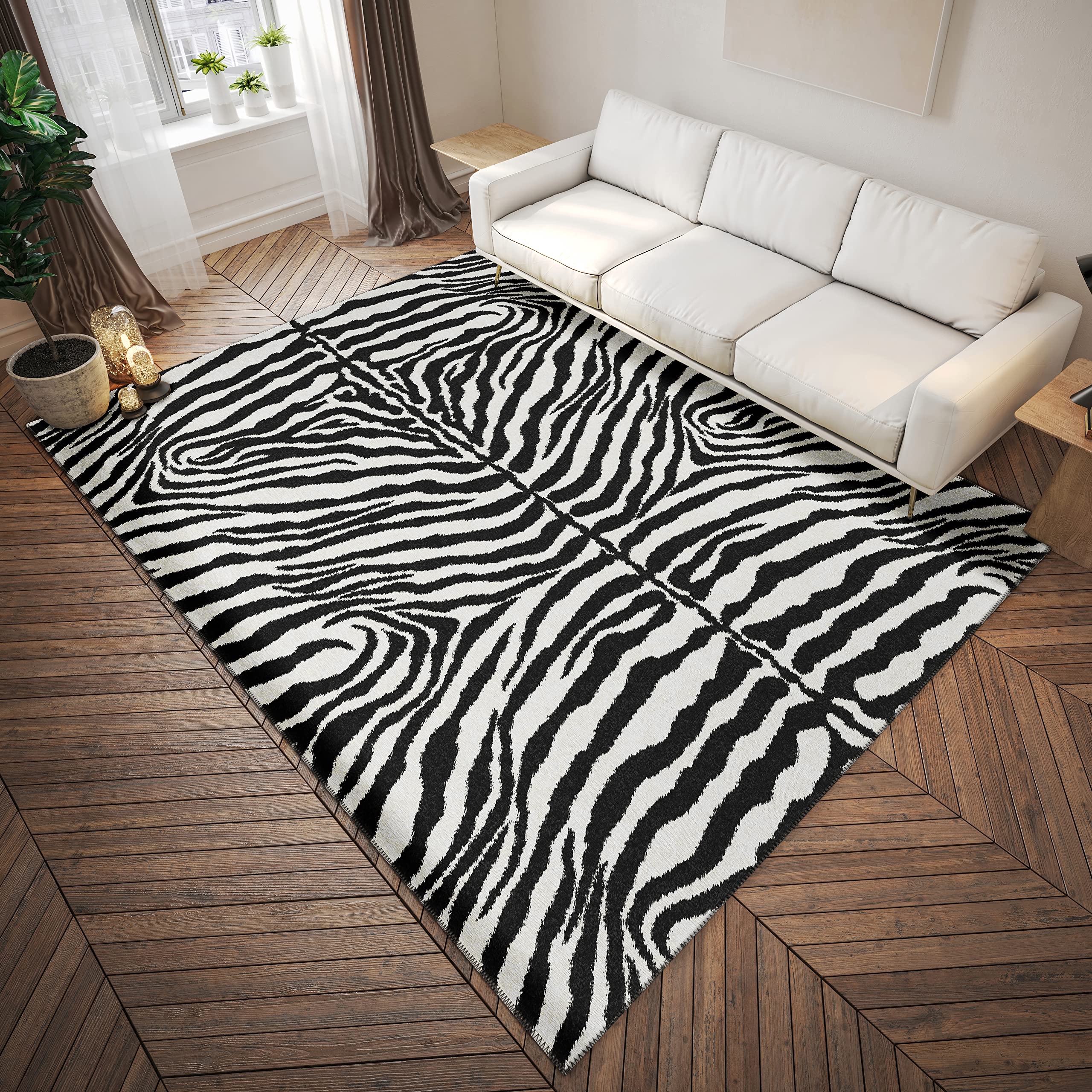 Addison Rugs Safari Asf31 Pearl Washable 8' X 10' Indoor Outdoor Area Rug, Easy Clean, Machine Washable, Non Shedding, Bedroom, Entry, Living Room, Dining Room, Kitchen, Patio Rug