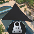 Amgo 9' X 12' X 15' Black Triangle Super Ring Sun Shade Sail Order To Make Upf50+ Agsrt Canopy Awning Shades For Patio, 98% Uv B