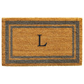 Calloway Mills 153022436L Periwinkle Border 24 x 36 Monogram Doormat, (Letter L)