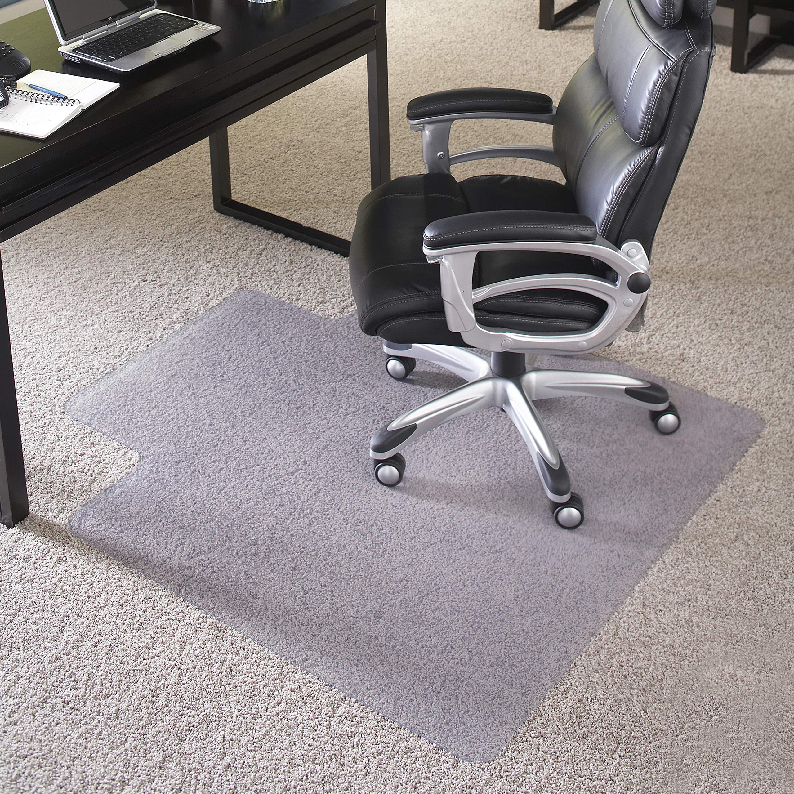 Flash Furniture Jackson 36'' x 48'' Big & Tall 400 lb. Capacity Carpet Chair Mat with Lip