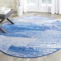 SAFAVIEH Adirondack Collection 3 Round Silver/Blue ADR112F Modern Abstract Non-Shedding Living Room Dining Bedroom Foyer Area R