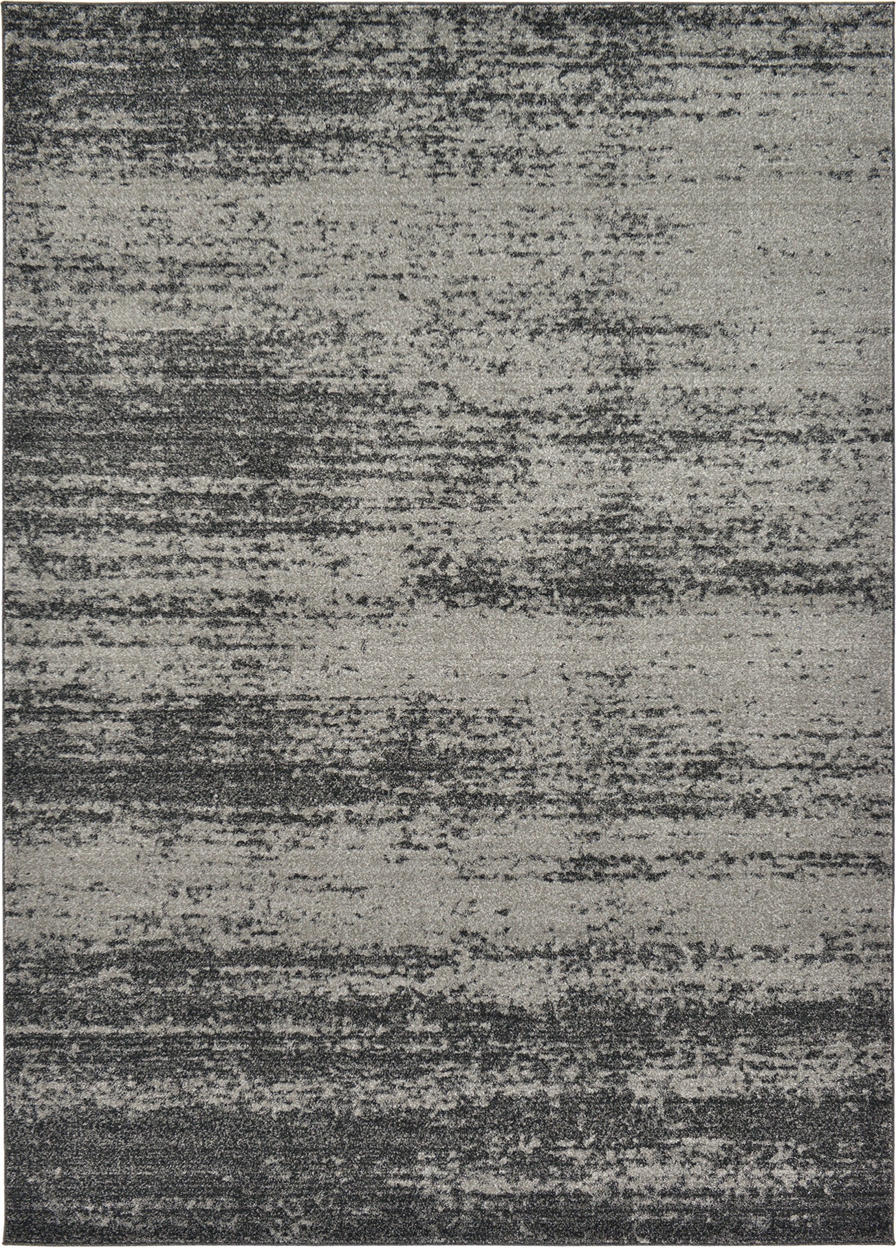 Unique Loom Del Mar Collection Area Rug - Lucille (7' 1'' x 10' Rectangle, Dark Gray/ Ivory)