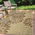 Jonathan Y Smb110A-3 Zinnia Modern Floral Textured Weave Indoor Outdoor Area Rug Bohemian Coastal Easy Cleaning Bedroom Kitchen