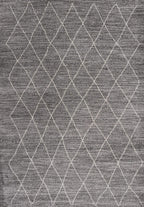 HomeRoots Polypropylene 8'x11' Grey Machine Woven Geometric Indoor Area Rug