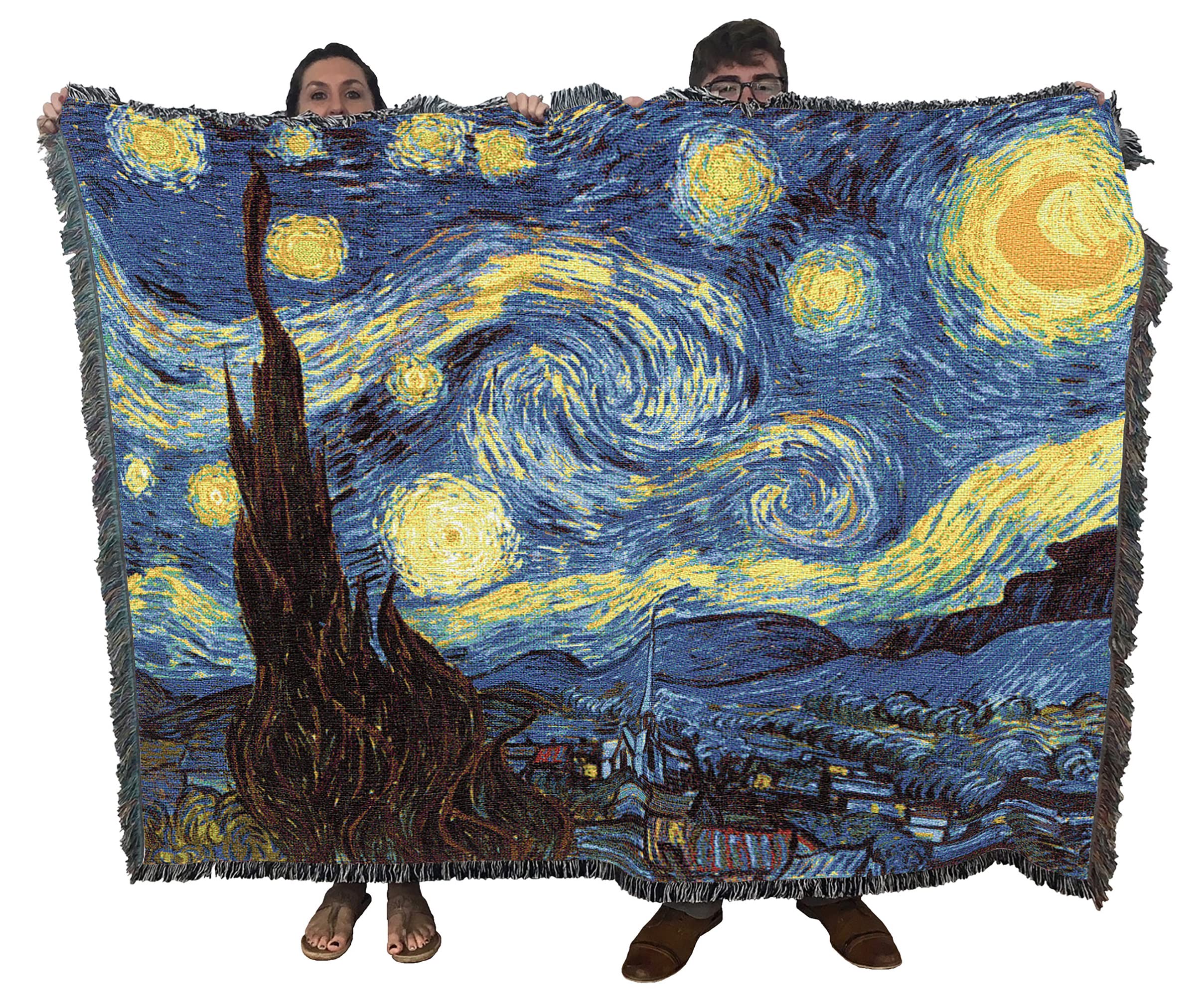 Pure Country Weavers Starry Night Blanket By Vincent Van Gogh - Fine Art Gift Tapestry Throw Woven From Cotton - Made In The Usa