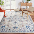 Safavieh Madison Collection 8 Square IvoryLight Blue MAD473D Boho Chic Medallion Distressed Non-Shedding Living Room Dining Bed