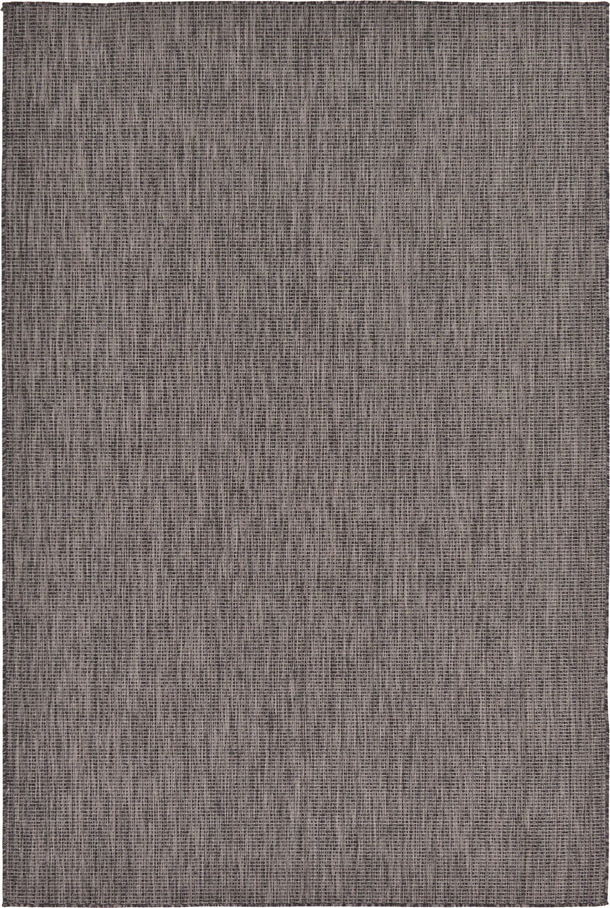 Unique Loom Collection Casual Transitional Solid Heathered Indoor/Outdoor Flatweave Area Rug (6' 1' X 9' Rectangle, Black/Ivory