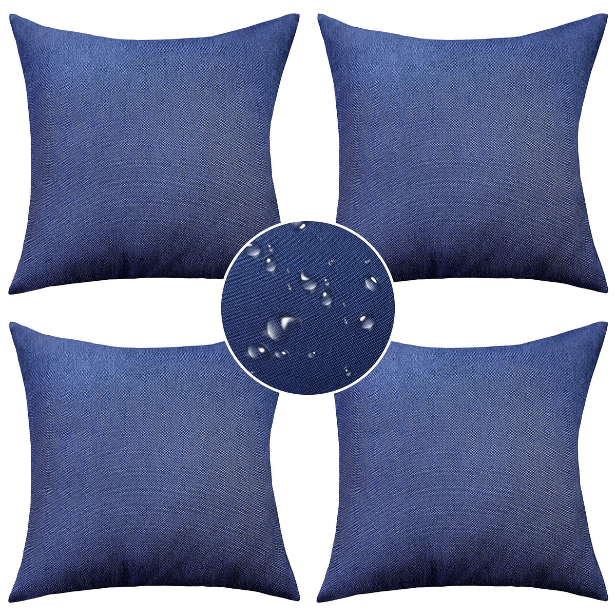 Demetex Outdoor Pillow Covers Waterproof Throw Pillow Covers Set Of 4 Decorative Throw Pillows For Patio Furniture Couch, 18 X 1