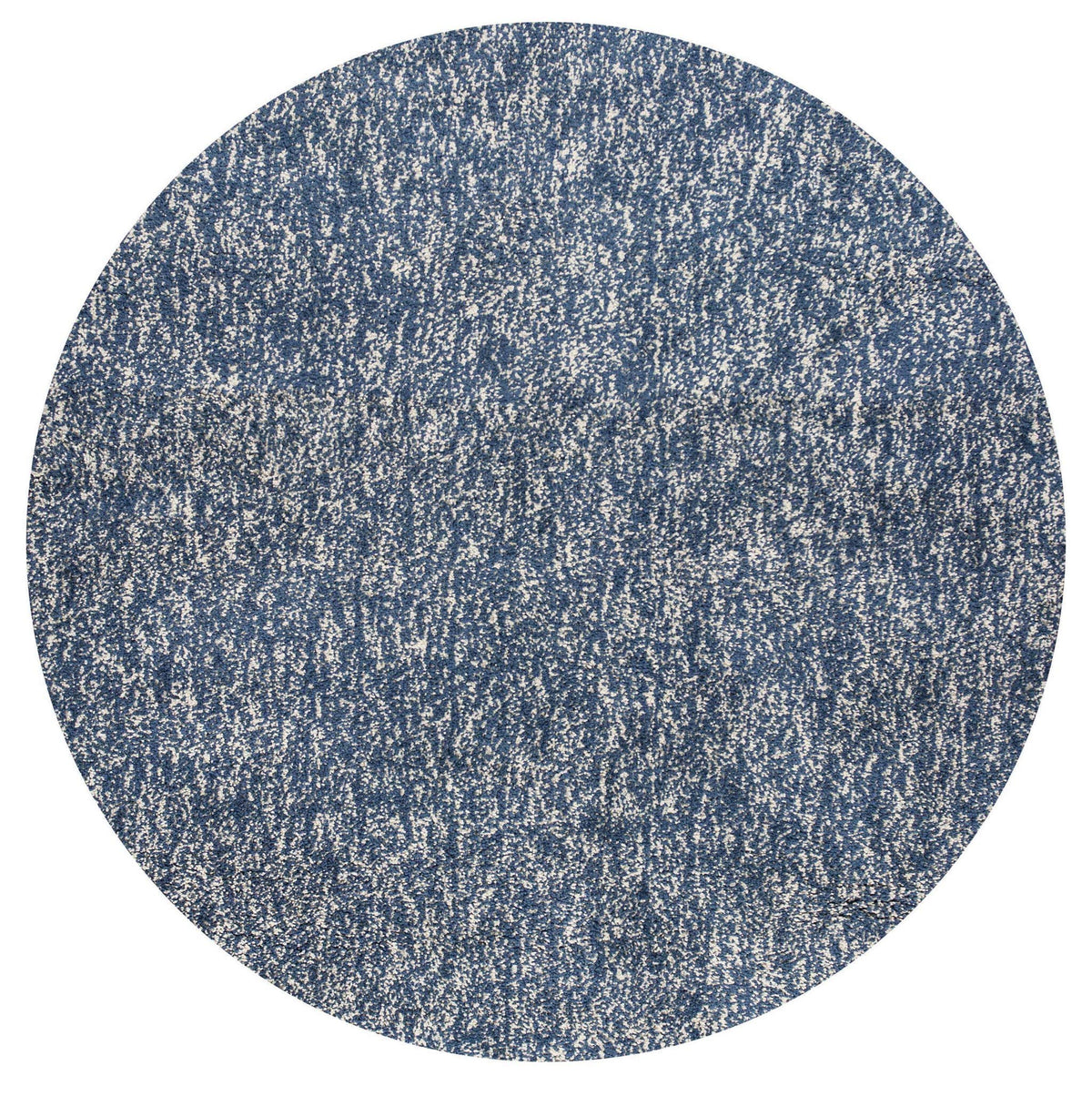 HomeRoots Decor 6 Round Polyester Indigo/Ivory Heather Area Rug