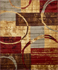 Unique Loom Barista Collection Area Rug - Kouillou (7' 10'' x 10' Rectangle, Multi/ Brown)