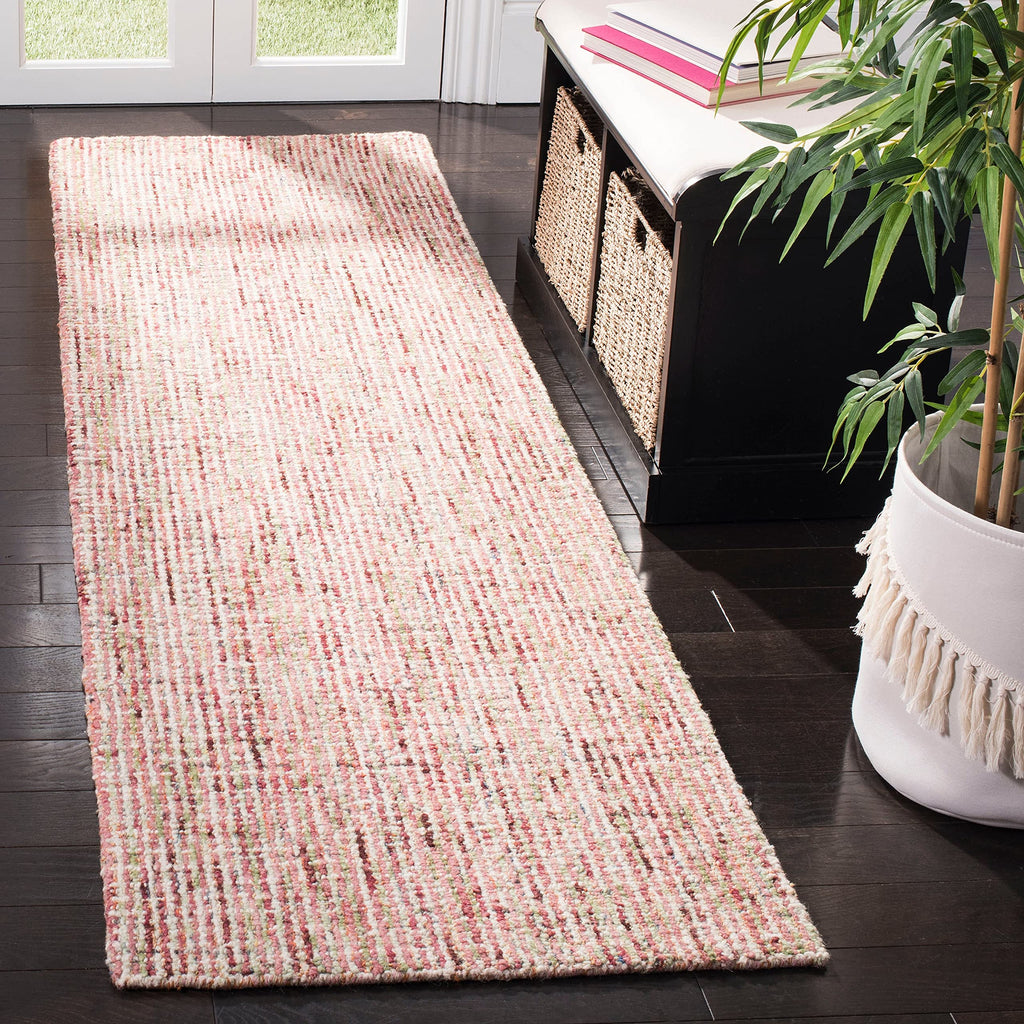 Safavieh Abstract Collection Area Rug - 5' X 8', Gold & Blue, Handmade Wool, Ideal For High Traffic Areas In Living Room, Bedroo