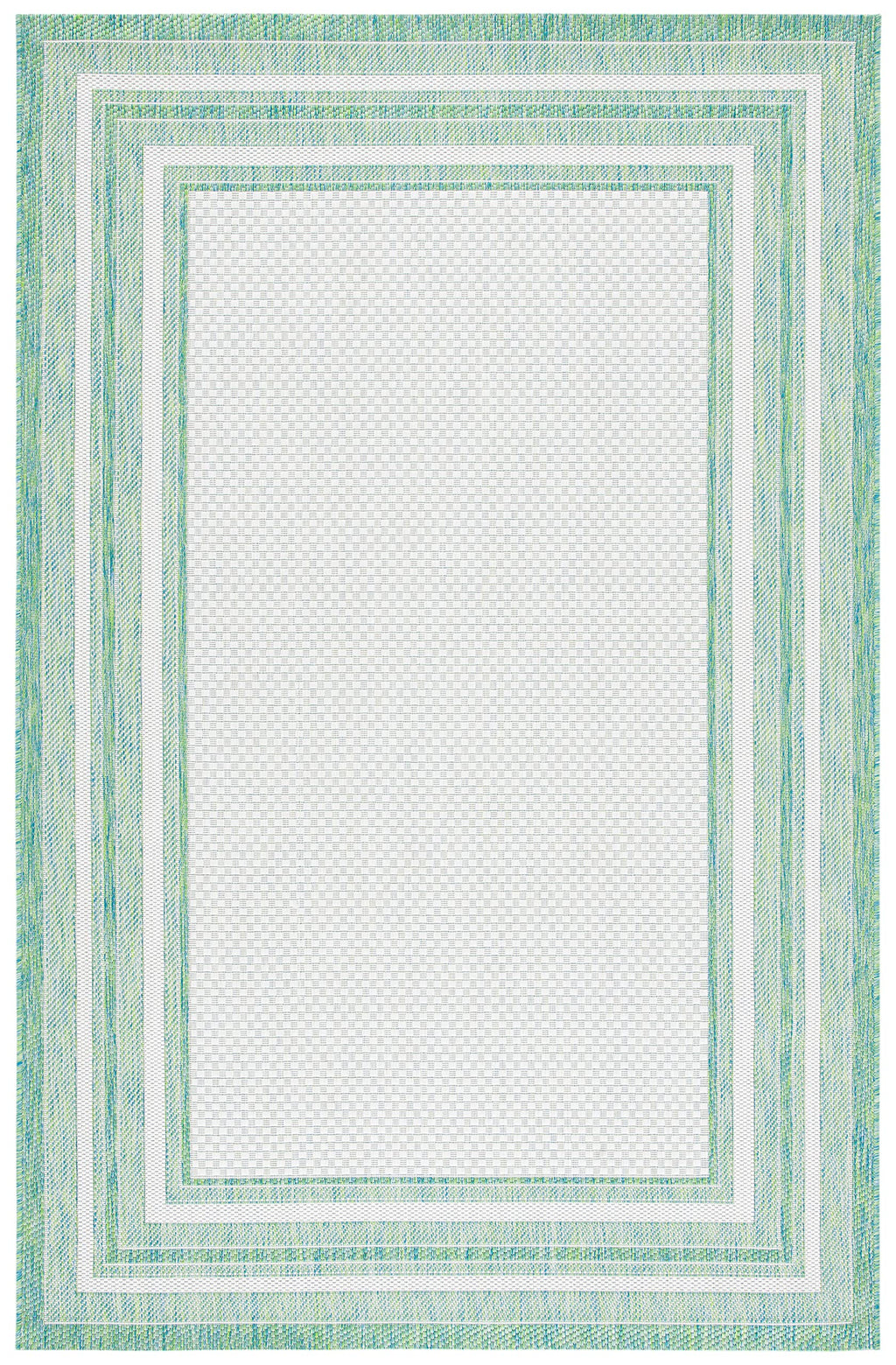 Safavieh Courtyard Collection Area Rug - 9' X 12', Ivory & Green, Non-Shedding & Easy Care, Indoor/Outdoor & Washable-Ideal For