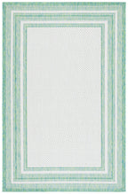 Safavieh Courtyard Collection Area Rug - 9' X 12', Ivory & Green, Non-Shedding & Easy Care, Indoor/Outdoor & Washable-Ideal For