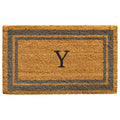 Calloway Mills 153022436Y Periwinkle Border 24 x 36 Monogram Doormat, (Letter Y)