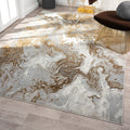 LUXE WEAVERS Marble Swirl Abstract Area Rug, Gray 6x9