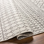 Livabliss Chester Boho Moroccan Area Rug, 6'7'' X 9', Cream/Charcoal
