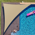 Colourtree 18' X 18' X 25.5' Sand Right Triangle Ctaprt20 Sun Shade Sail Canopy Mesh Fabric Uv Block Upf50 - Commercial Heavy Du
