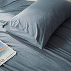 H Household 100% Cotton King Size Pillowcase, Light Weight, Comfortable, Super Soft, Set Of 2, Blue Gray (20''X36'', Envelope Cl
