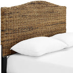Crosley Furniture Serena Handwoven Natural Fiber Rattan Bed Headboard, Banana Leaf, King