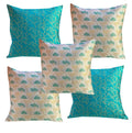 Pinkparrot Art Silk Multi Colour Throw Pillow Covers/Cushion Covers 16X16 Inch Set Of 5Multicolour 33