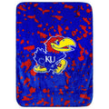 College Covers Everything Comfy Kansas Jayhawks Soft And Warm Huge Raschel Throw Blanket, 86' X 63'