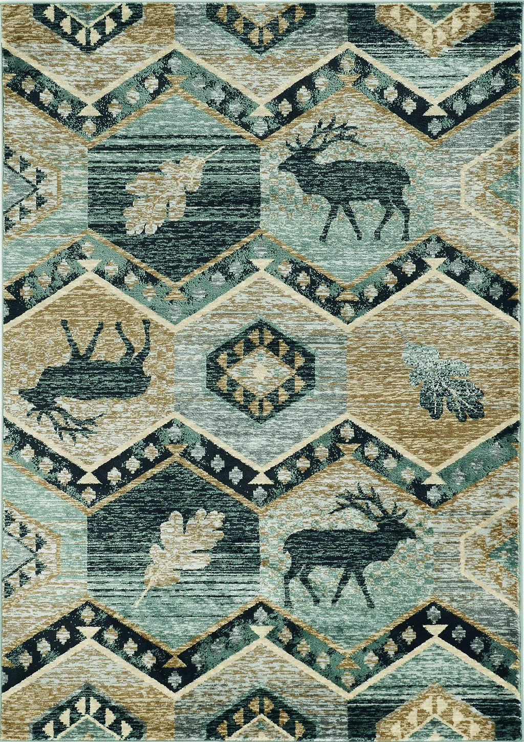 HomeRoots 8' X 10' Seafoam Lodge Area Rug