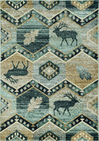 HomeRoots 8' X 10' Seafoam Lodge Area Rug