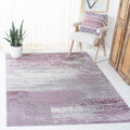 SAFAVIEH Adirondack Collection Area Rug - 4 Square, Grey & Purple, Modern Abstract Design, Non-Shedding & Easy Care, Ideal for 