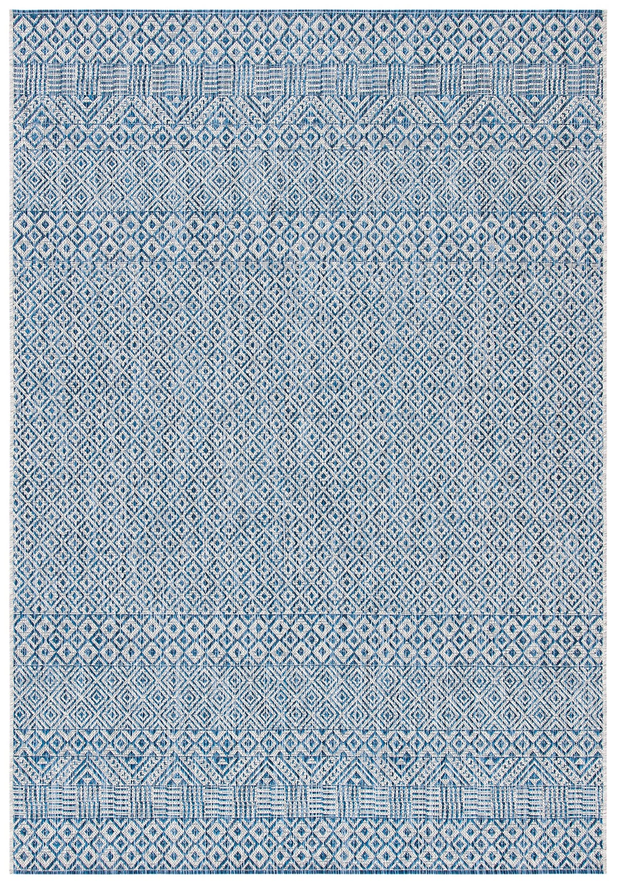 Safavieh Courtyard Collection 2'7' X 5' Grey/Blue Cy8235 Indoor-Outdoor Waterproof Easy-Cleaning Patio Backyard Mudroom Area-Rug