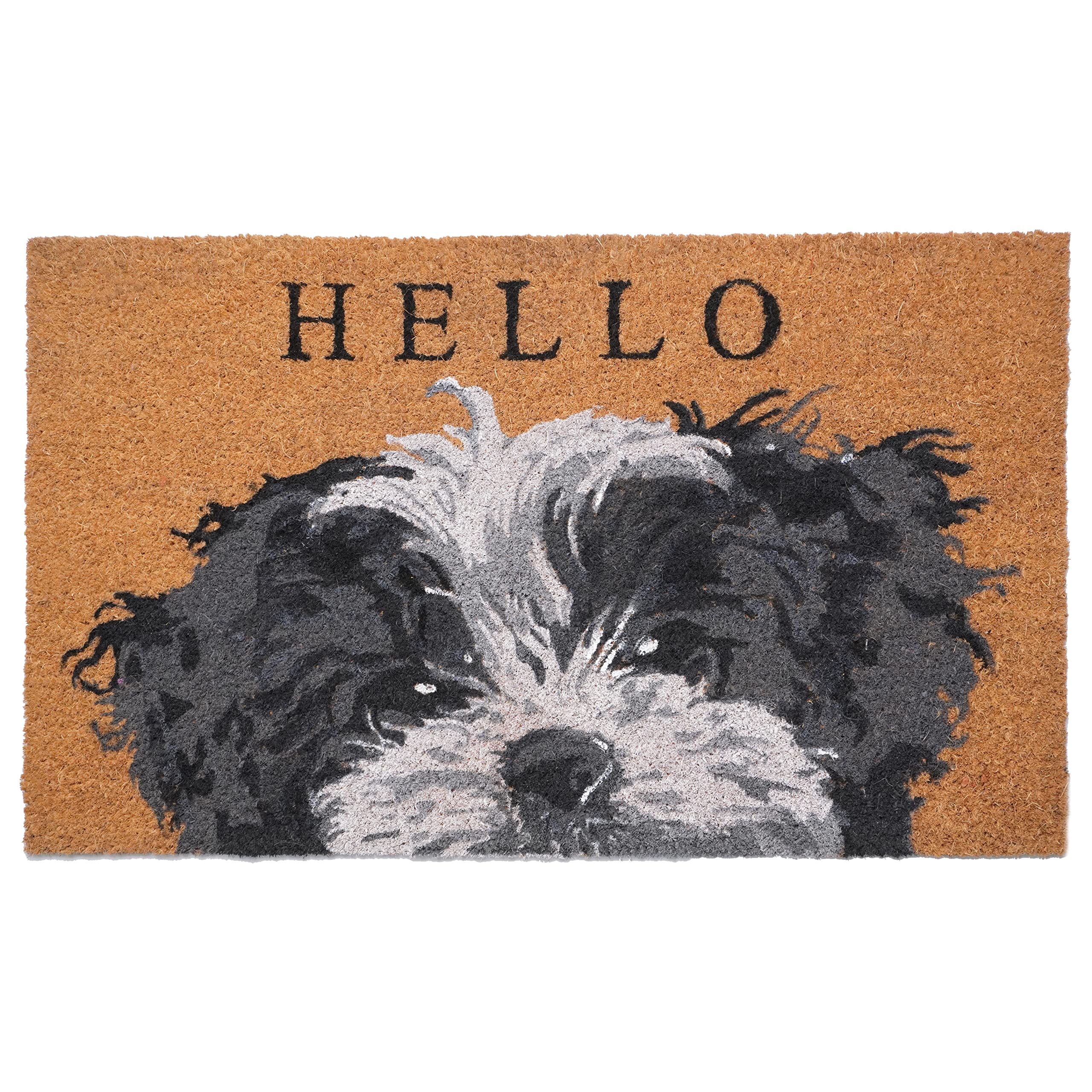 Calloway Mills Black And White Shih Tzu Doormat (17' X 29')
