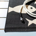 Safavieh Courtyard Collection Accent Rug - 2' X 3'7', Black & Beige, Non-Shedding & Easy Care, Indoor/Outdoor & Washable-Ideal