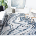 SAFAVIEH Craft Collection Area Rug - 106 x 14, Blue & Grey, Modern Abstract Design, Non-Shedding & Easy Care, Ideal for High T