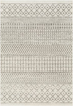 Livabliss Chester Boho Moroccan Area Rug, 6'7'' X 9', Cream/Charcoal