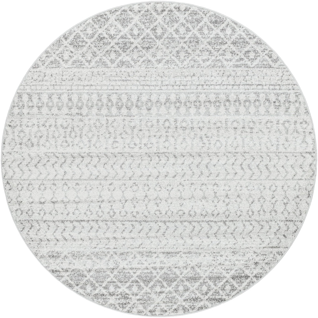 Livabliss Chester Boho Moroccan Area Rug,10' Round,Grey