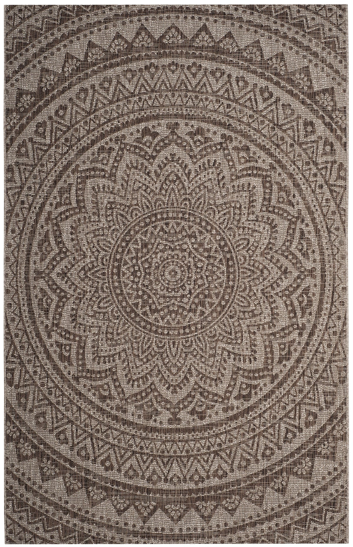 Safavieh Courtyard Collection 80.4' X 115.2' Beige/Brown Cy8734 Indoor/ Outside Waterproof Easy Cleansingpatio Backyard Mudroom Area Mat