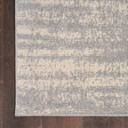 Nourison Essentials Indoor/Outdoor Solid Abstract Grey/Beige 2' X 6' Area Rug, Easy Cleaning, Non Shedding, Bed Room, Living Room, Dining Room, Backyard, Deck, Patio (2X6)