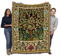 Pure Country Weavers William Morris Tree Of Life Blanket - Arts & Crafts - Gift Tapestry Throw Woven From Cotton - Made In The U