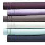 Clara Clark 1800 Premier Series 4Pc Bed Sheet Set - King, Purple Eggplant