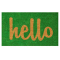 Calloway Mills 100262436Gns Hello Doormat Green/Natural Script, 24' X 36'