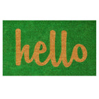 Calloway Mills 100262436Gns Hello Doormat Green/Natural Script, 24' X 36'