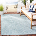 SAFAVIEH Courtyard Collection CY8022 Indoor/ Outdoor Non-Shedding Easy Patio Backyard Porch Deck Mudroom Area, 2'7'' x 5', Aqua 