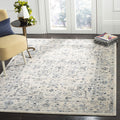 SAFAVIEH Charleston Collection Area Rug - 10 x 14, Ivory & Light Blue, Oriental Distressed Design, Non-Shedding & Easy Care, I