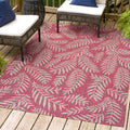 Jonathan Y Smb119F-5 Nevis Palm Frond Indoor Outdoor Area-Rug, Coastal Casual Country & Floral Easy-Cleaning,Bedroom,Kitchen,Bac